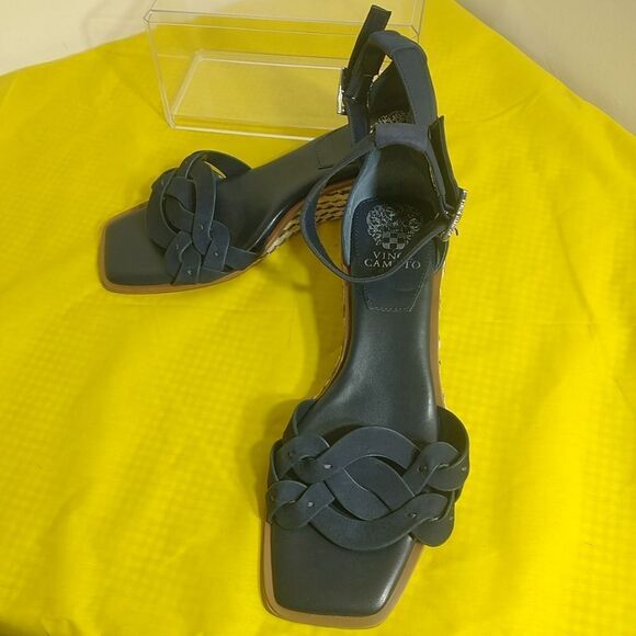 Vince Camuto Baylees Women's SZ 8.5W Leather Espadrille Sandal Blue. - Picture 10 of 10